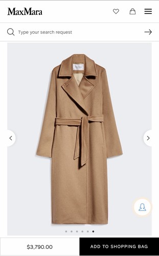 Max mara manuela camel belted - max,