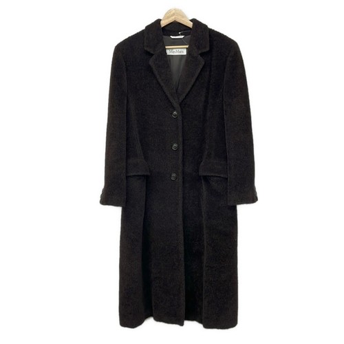 Max mara dark brown coat - brown,
